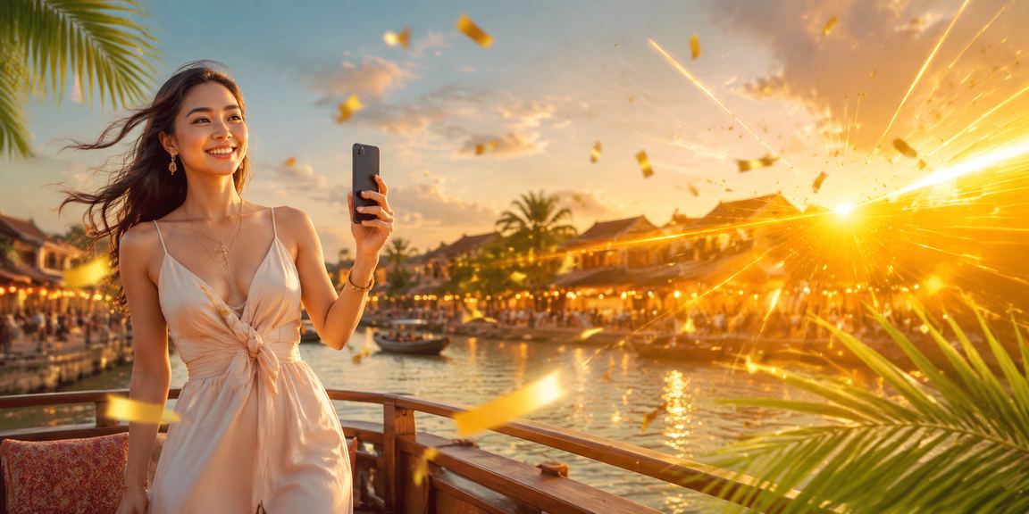 Người dùng tại Hội An truy cập casino trực tiếp trên điện thoại di động cùng ly cà phê